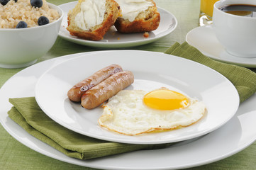 Sausage and eggs
