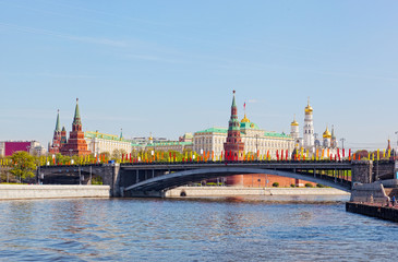 Obraz premium Russia, Moscow, type to the Moscow Kremlin and the river