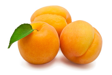 Apricot on a white background
