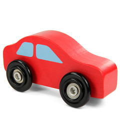 Rotes Holzauto