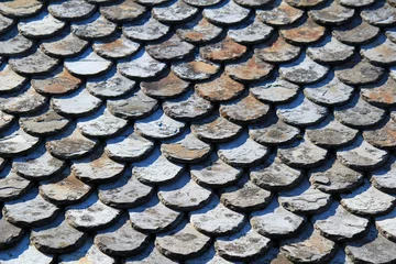 Abwaschbare Fototapete Nördlicher Polarkreis Rorbuer's roof