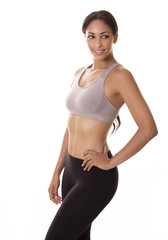 Fototapeta premium Beautiful young woman in a workout outfit.