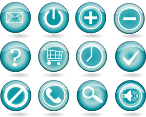 Aquadesign cyan icon for web
