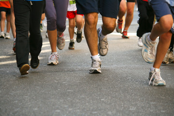 Runners at the race