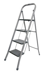 metal ladder isolated on white