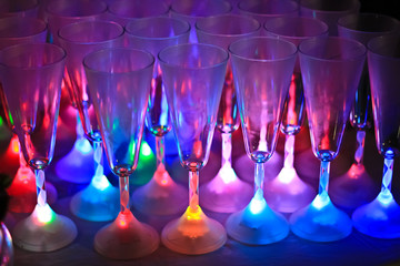 flûte de champagne fluorescente