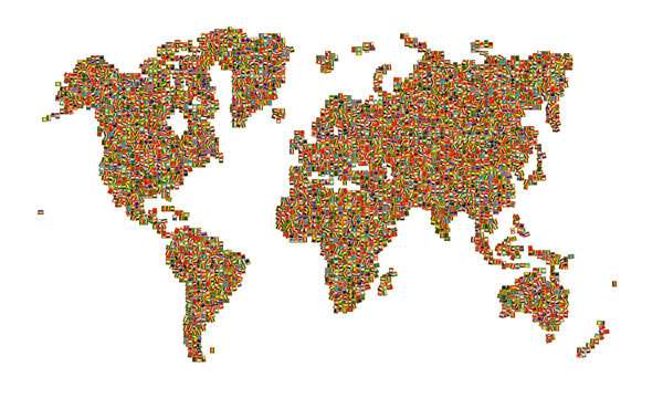Collage - Bandiere del mondo
