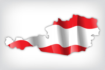 Fototapeta premium Österreich Karte Flagge