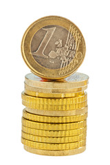 Stapel mit Eurom&uuml;nzen