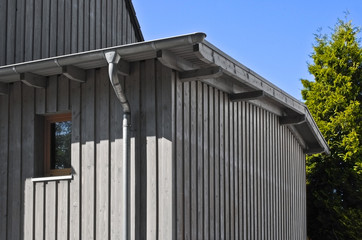 House with wooden facade