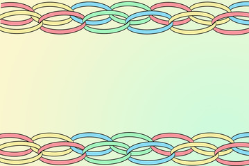 Colorful Paper Chains on Card