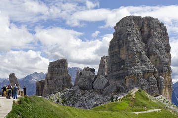 Fototapeta na wymiar Climbing the Dolomites (Five Towers)