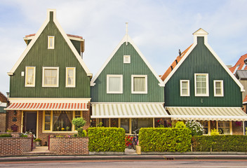 Naklejka premium Houses in Volendam, The Netherlands