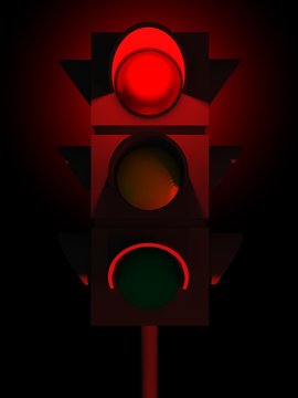 3d traffic red light
