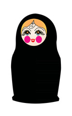 matrushka converted to islam, in black chador,