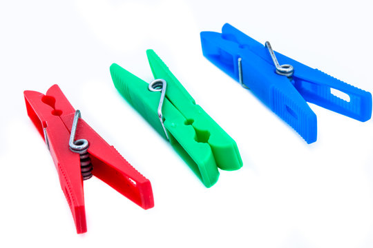 Several clothespins