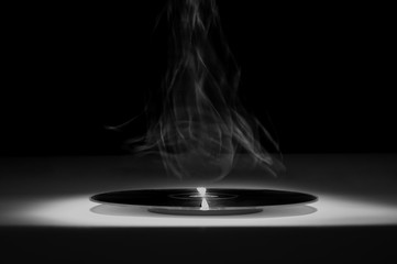 Glowing Disk In Black And White