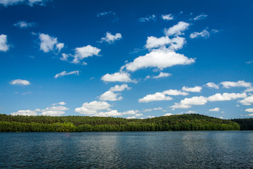 Lake in national park in summer