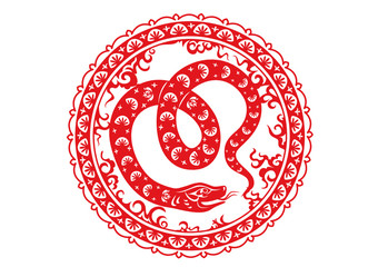 snake year 2013. Chinese zodiac symbol.