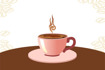 Cup of hot coffee