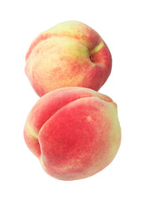 Two Fresh Peach Fruits