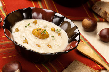 Chestnut Kohlrabi Soup
