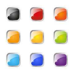 Set of glossy buttons