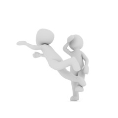 Bein stellen, stolpern