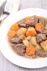 beef stew and vegetables