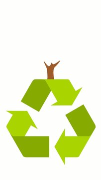 Baum auf Recyclinglogo
