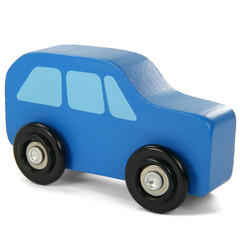 Blaues Holzauto