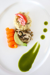 Fried rice with mushroom for vegetarian food