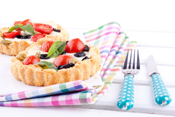 homemade tomato and cheese tart