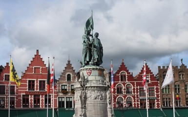 Fototapeta na wymiar Grand Place w Brugge