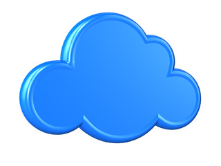 3d Cloud Symbol side view