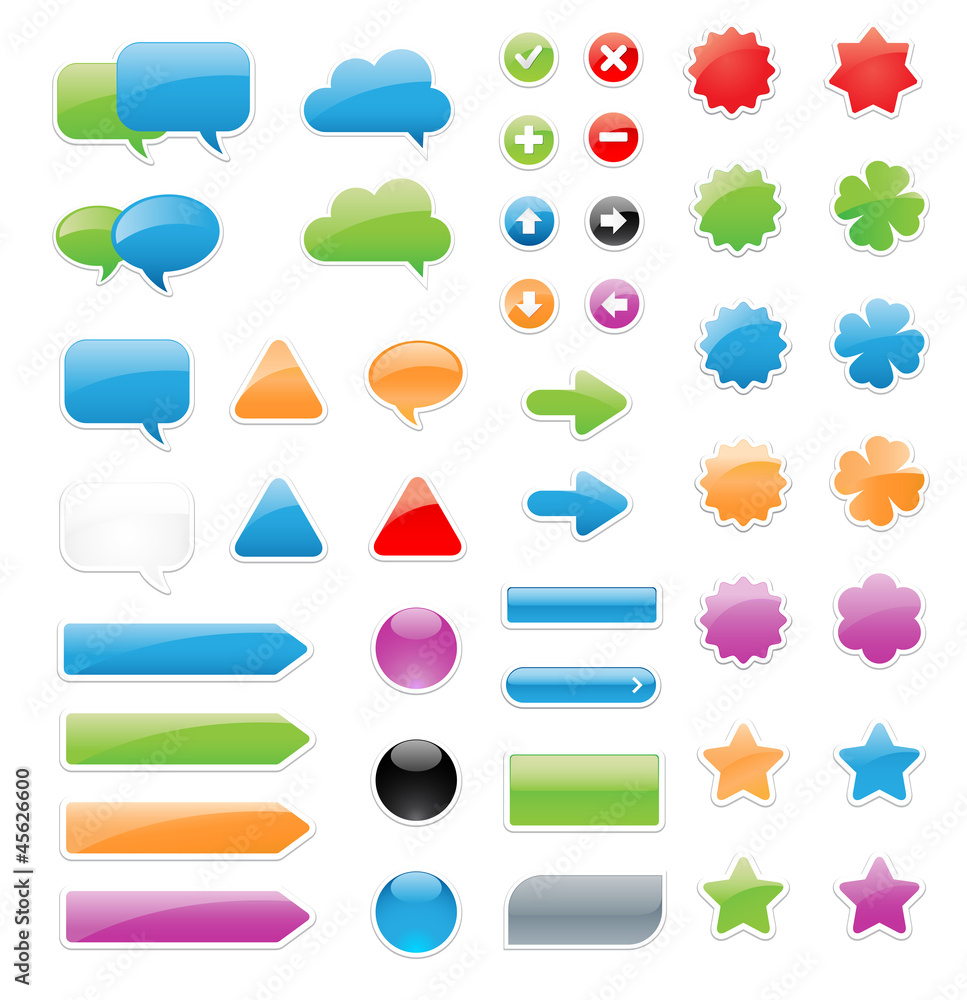 Wall mural label elements