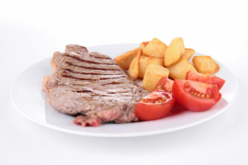 grilled beef and vegetable