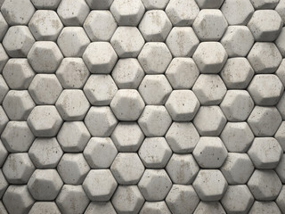 Abstract pattern of hexahedron stone pieces illustration