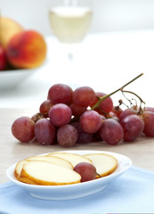 smoked cheese(Greek varation) and red grape