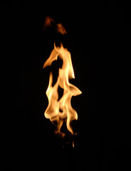 Detalle de una llama,antorcha, fuego.