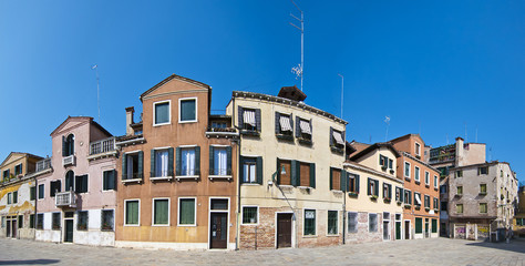 typical houses in venice, italy