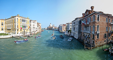 Panoramic view of beautiful Canal Grande in Venice, Italy