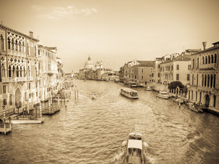 Obraz na płótnie Canvas Panoramiczny widok pięknej Canal Grande w Wenecji, Włochy