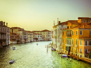 Panoramic view of beautiful Canal Grande in Venice, Italy