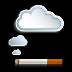 cigarette with cloud of smoke