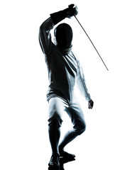 man fencing silhouette