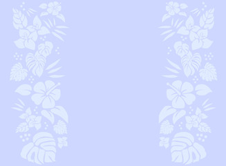 ハイビスカス　ハワイ　南国　柄　模様　パターン　イラスト　パープル