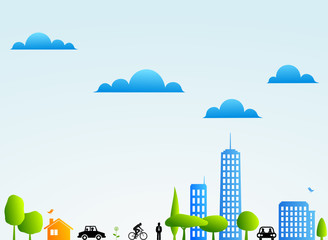 Obraz premium city landscape