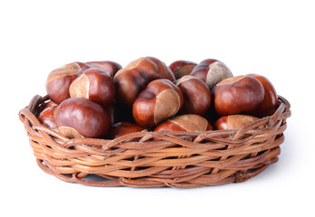 Chestnuts  isolated on white background
