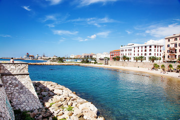 On the beach of Civitavecchia Italy